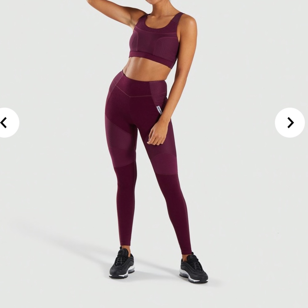 Gymshark true texture berry workout leggings